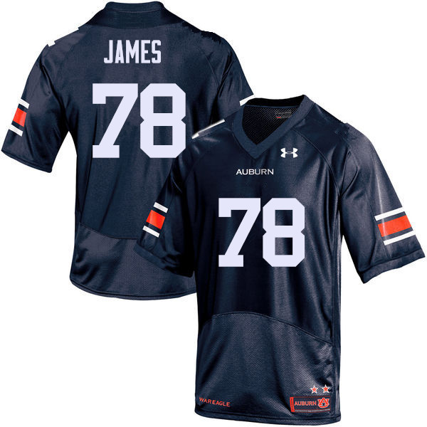 Men's Auburn Tigers #78 Darius James Navy College Stitched Football Jersey